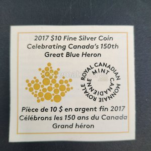 Moneda de Plata Canadiense "Great Blue Heron" 2017 - 10 Dólares - imagen 5