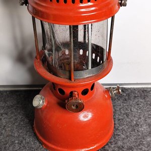 Farol Antiguo Grande Naranja con Vidrio - imagen 6