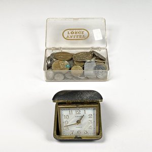 Lote de Monedas Varias, Medallas y Relojes de Viaje y Dama - imagen 2