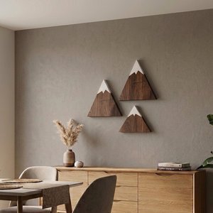Lote anterior: Set de 3 Adornos de Pared Triangulares de Madera Estilo Montaña