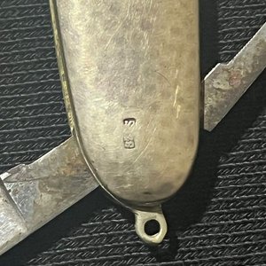 Navaja Antigua de Plata Muller & Schmidt Solingen Centenaria Sellada - imagen 2