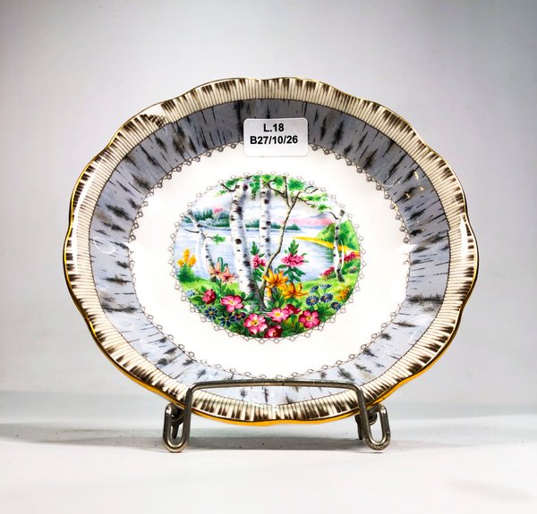 Plato Decorativo Inglés Royal Albert "Silver Birch", Floral, 15 cm - imagen 1