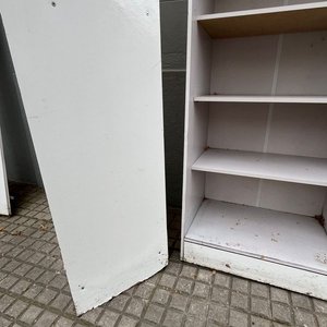 2 Muebles Multiusos Blancos con Estantes y Puertas - imagen 7