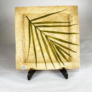 Centro de Mesa Cuadrangular con Hoja de Palma, 32 cm - imagen 1
