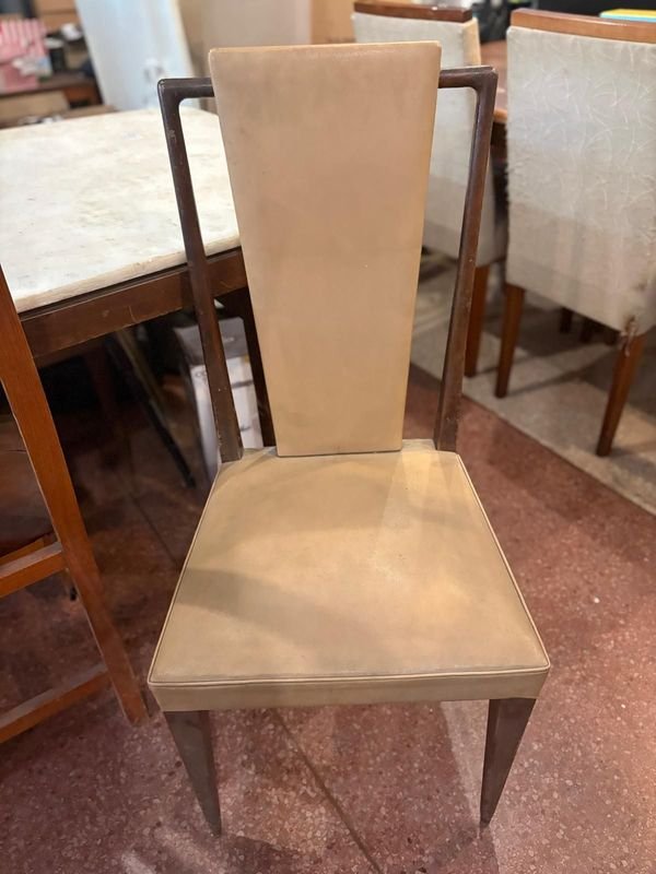 Juego de comedor de madera y marmol con 5 sillas - imagen 5