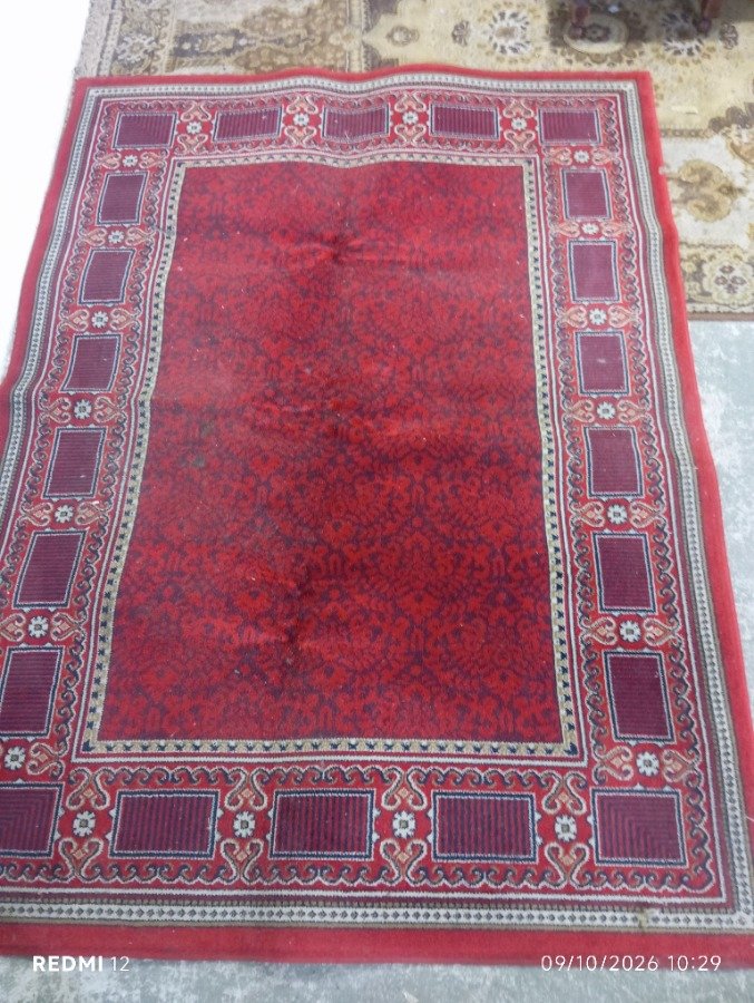 Alfombra Persa Sintética Roja 220x165 cm
