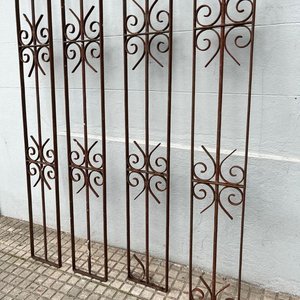 4 Tramos de Reja Angostos con Diseño Ornamental - imagen 2