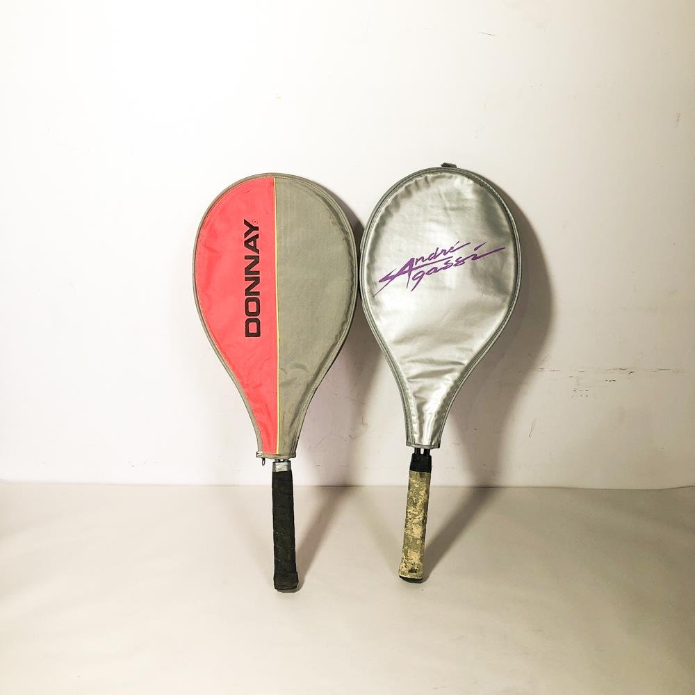 Dos Raquetas de Tenis Donnay y André Agassi