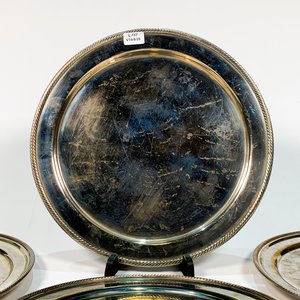 Conjunto de 8 Piezas Metálicas Sheffield: Bandejas y Posavasos - imagen 3