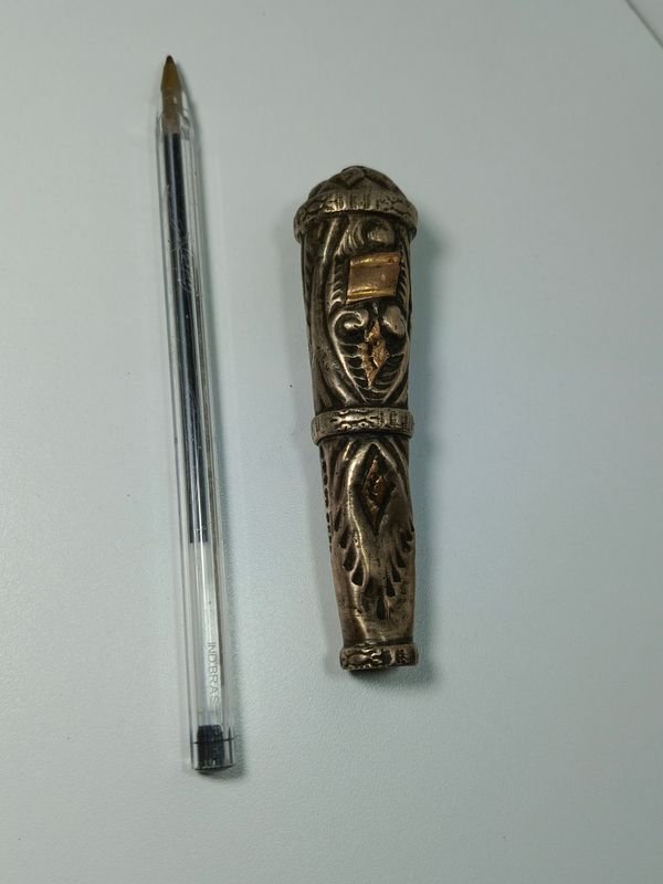 Cabo de cuchillo en plata y oro - imagen 3