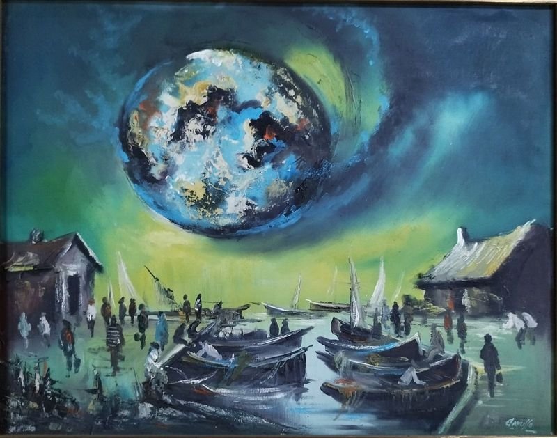 Pintura de Andrea Carusso, firmada y con excelente condición - imagen 2