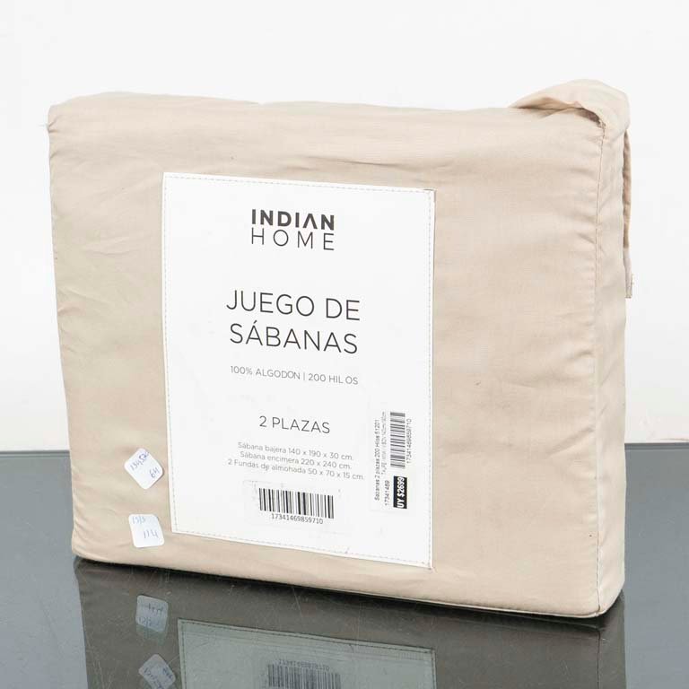 Lote anterior: Juego de sábanas de 2 plazas 100% algodón Indian home