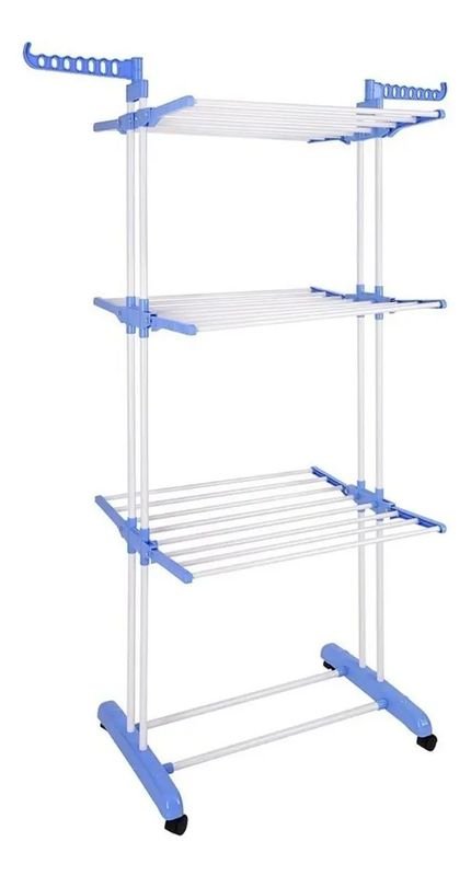 Tendedero Plegable de 3 Pisos con Ruedas