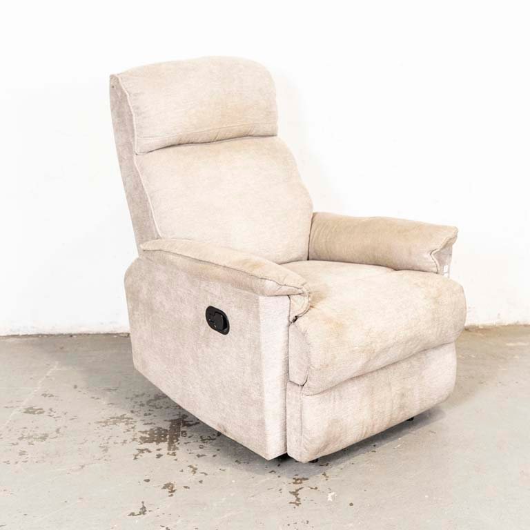 Lote siguiente: Sillón reclinable tapizado en tela para limpiar