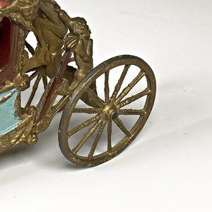 Antigua Diligencia de Plomo con Seis Caballos y Jinete - imagen 4