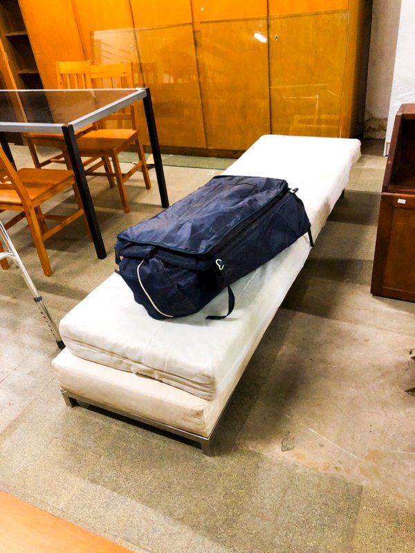 Cama de Masaje o Diván con Bolso Deportivo Azul
