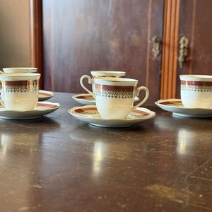 Juego de 5 Tazas con Plato de Porcelana Stanitta Paraná con Flores - imagen 14