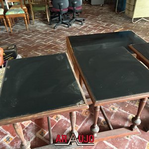 Juego de 4 Mesas Ratona Estilo Clásico para Restaurar - imagen 2