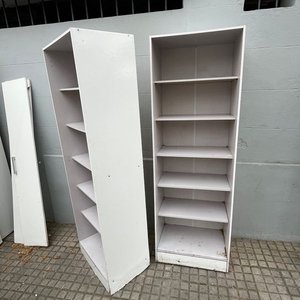 2 Muebles Multiusos Blancos con Estantes y Puertas - imagen 8