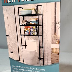 Armario Organizador Negro para Baño sobre Inodoro con Estantes - imagen 2