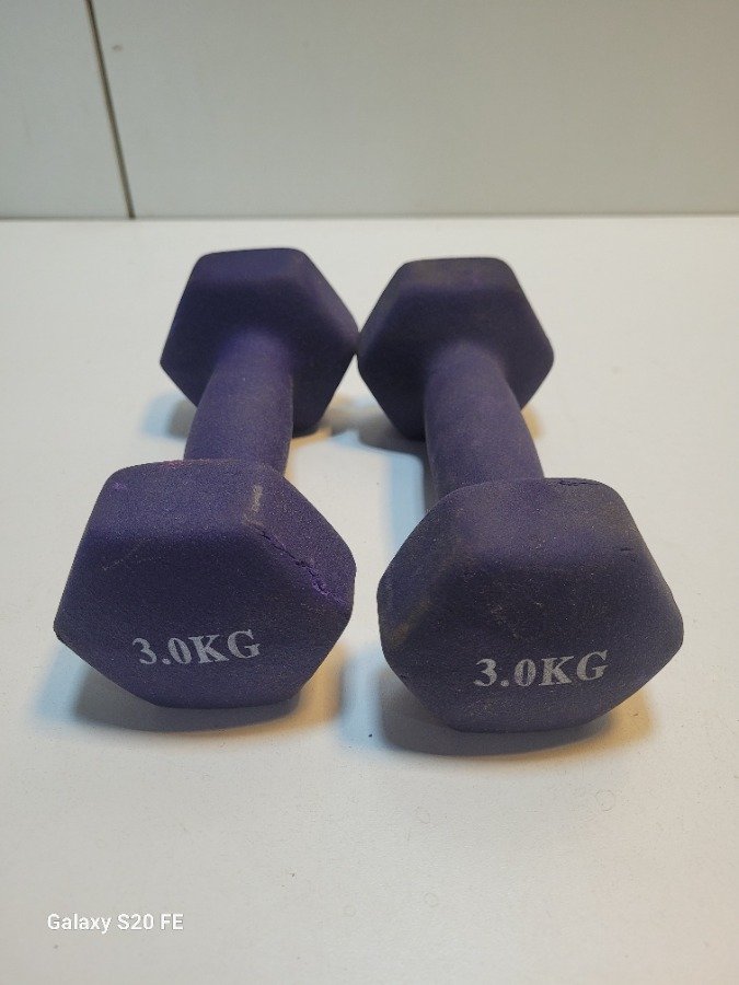 Par de Mancuernas de 3 kg Color Violeta