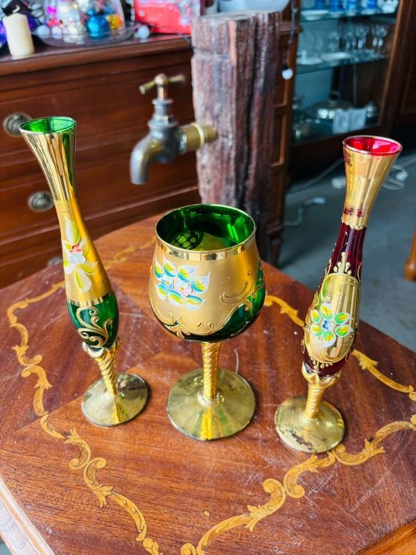 Tres piezas cristal veneciano sanas para decoración - imagen 6