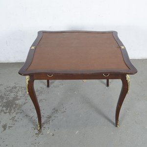 Mesa Libro Francesa de Juego con Marqueterie y Bronce - imagen 2