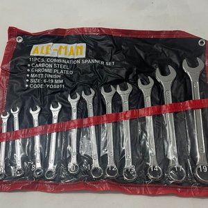 Juego de 11 Llaves Combinadas Ale-Man, Acero Cromado - imagen 1