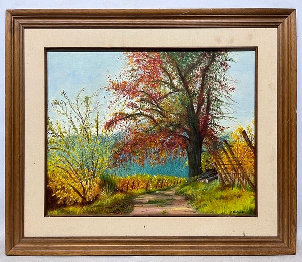 Lote siguiente: R. Vazquez "Otoño" - Pintura al óleo sobre cartón