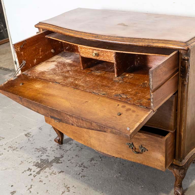 Cómoda secretaire Luis XV tallada para decorar - imagen 2