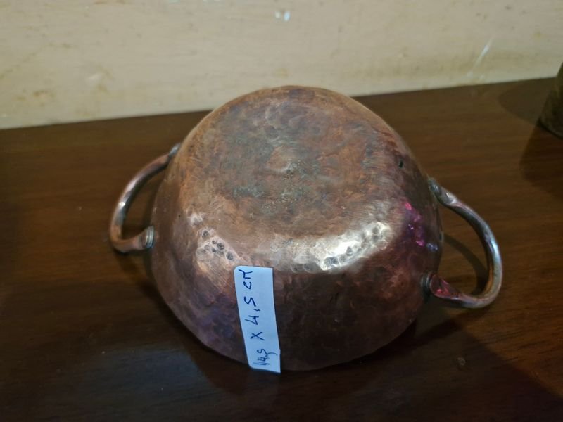 Ollita de Bronce Pulido con Manija - imagen 6