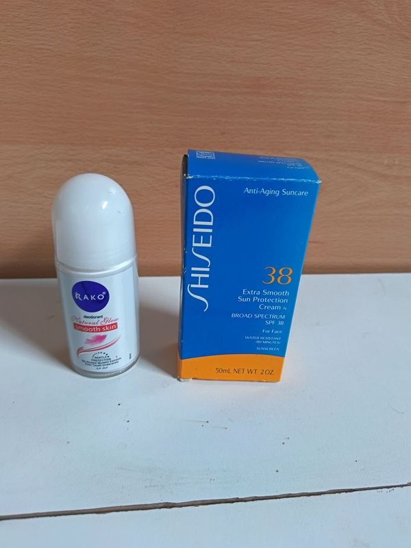 Desodorante Rako Natural Glow y Protector Solar Shiseido SPF 38 - imagen 1