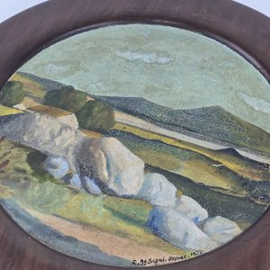 Óleo sobre madera firmado "R. De Signi, France, 1927" - imagen 3