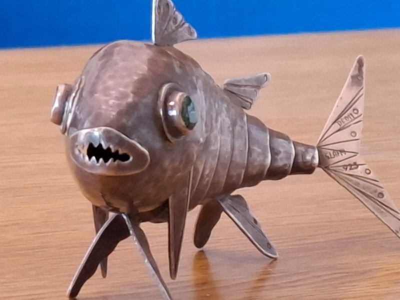 Arte pez de plata articulado de la Coleccion de gLaffi - imagen 7