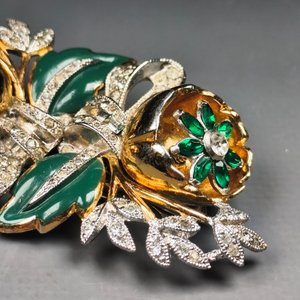Broche Vintage "Coro Duette" Floral con Clips y Montura - imagen 13