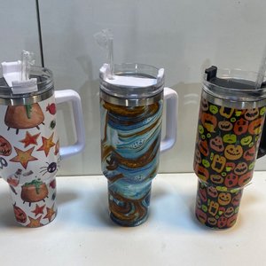 Set de 3 Vasos Térmicos de 1.2L con Diseños de Halloween y Mármol - imagen 1