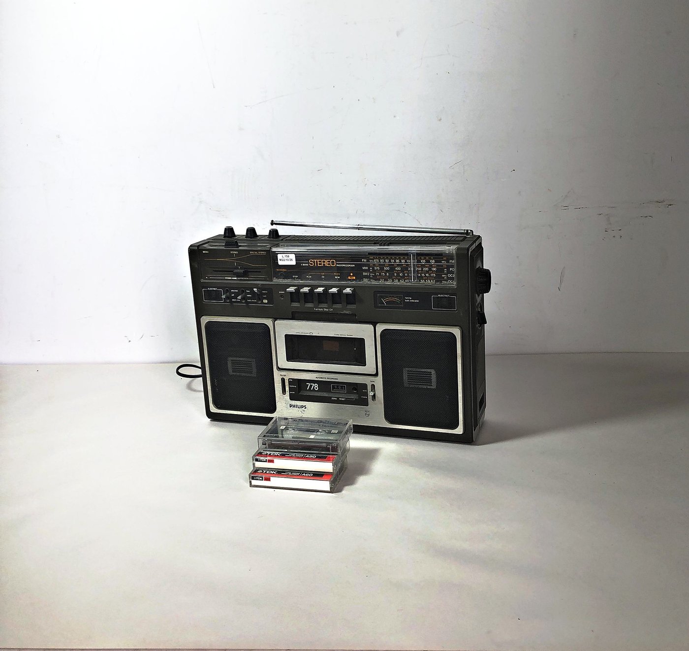 Radio Cassette Philips Stereo con 3 Casetes TDK