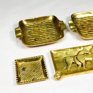 Lote de 5 Ceniceros de Bronce con Diseños Variados - imagen 3