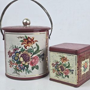 Lote Surtido de Artículos de Cocina Vintage: Ollas Enlozadas, Latas Decoradas y Más - imagen 4