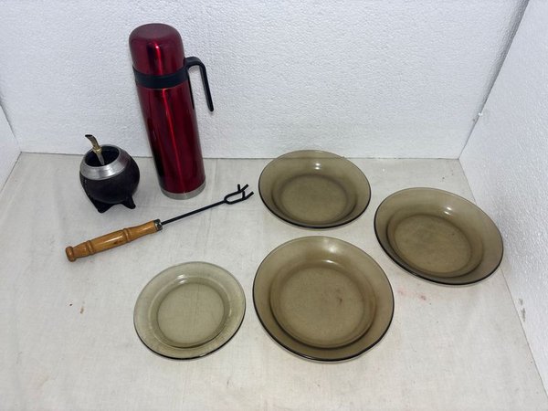 Set de Mate y Vajilla de Vidrio Ámbar - imagen 1