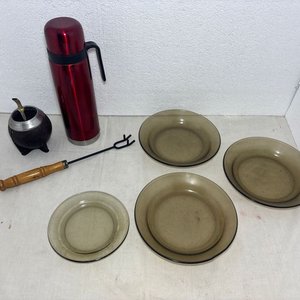 Lote siguiente: Set de Mate y Vajilla de Vidrio Ámbar