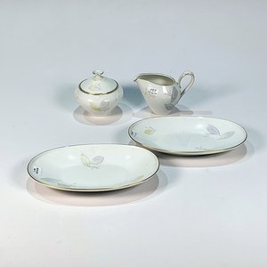 Conjunto Porcelana Bavaria "Grazie" Lechera, Azucarero y Dos Paneras Ovales - imagen 1