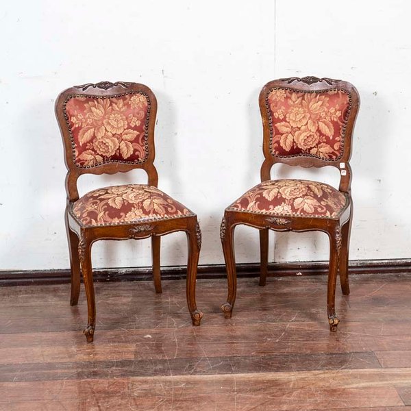 Sillas de dormitorio Luis XV antiguas para retapizar - imagen 1