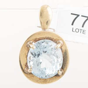 Colgante de Oro 18k con Topacio Celeste - imagen 1