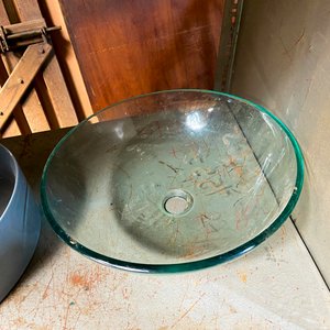 Bacha de Baño Circular de Vidrio Transparente - imagen 3