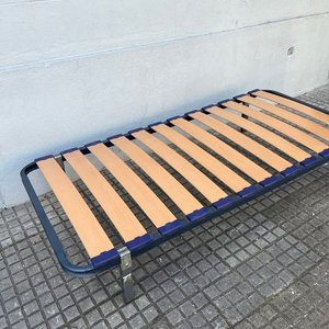 Base de Cama de 1 Plaza con Estructura de Hierro y Patas Desmontables - imagen 2