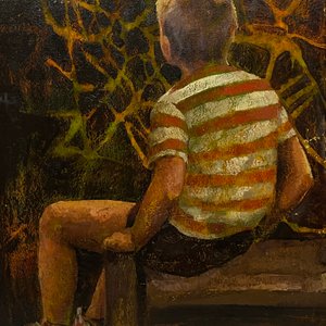 Raúl Pavlotzky "Fachada y Luna" - Técnica Mixta sobre Fibra - imagen 1