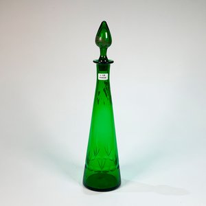Lote anterior: Botellón Cónico de Cristal Verde Tallado con Espigas y Tapón - 42 cm