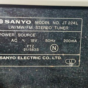 Sanyo Stereo Integrated Amplifier y Tuner JT 224L JA 224 - imagen 4