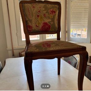 Juego de Comedor Francés: Mesa y 6 Sillas Estilo Luis XV - imagen 2